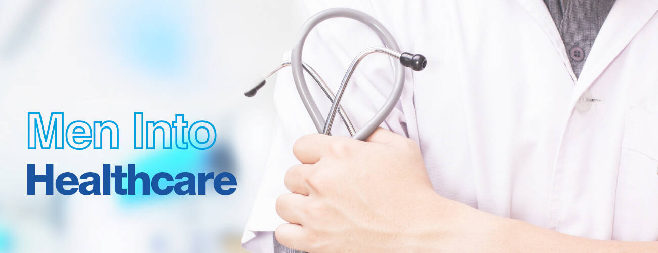 Men into healthcare web banner