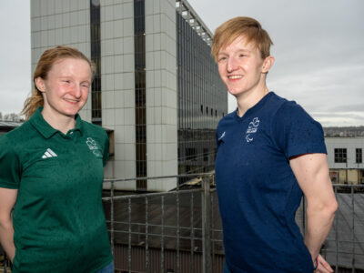 Tandem Twins discuss sports psychology with NWRC students