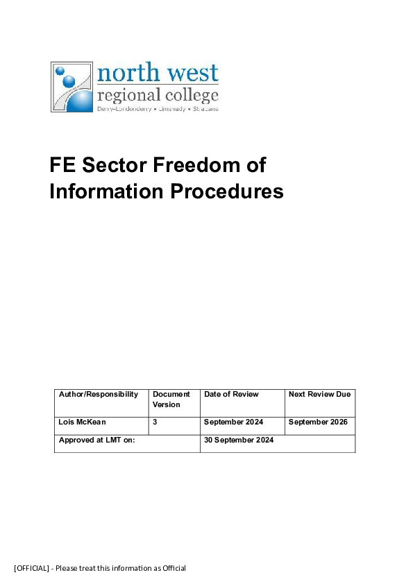 FOI – Publication Scheme